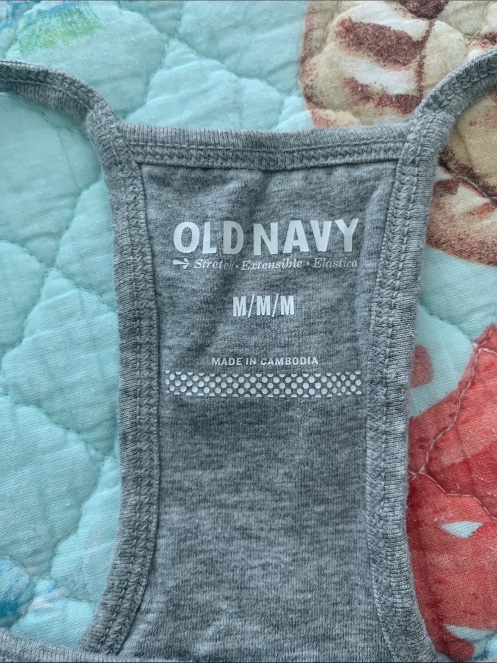 Old Navy Gray Ribbed Racerback Tank Top - Picture 2 of 4